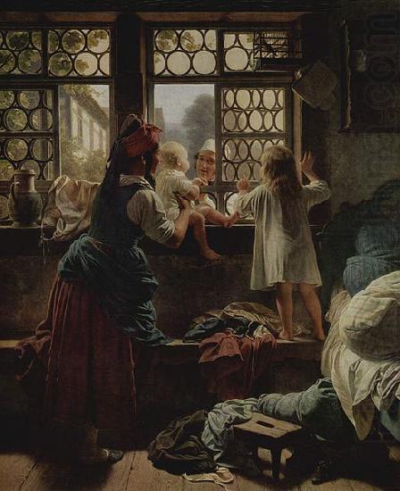 Friedrich Eduard Meyerheim Guten Morgen, lieber Vater china oil painting image